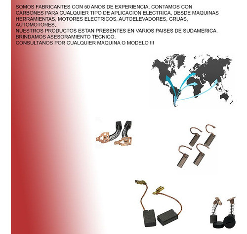 Carbones Compatibles Black Decker Bt 1400 Stanley 1