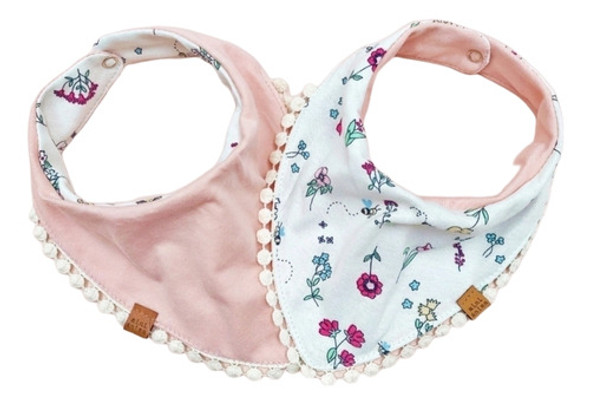 Babero Mini Anima Bandana Reversible Bebe Primavera Crudo 0