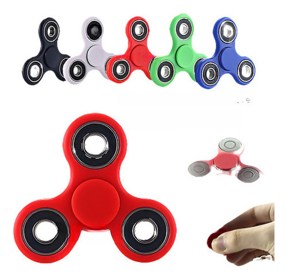 Paquete De 5 Colores Aluminio Mano Spinner Tri Fidget Spinne 0