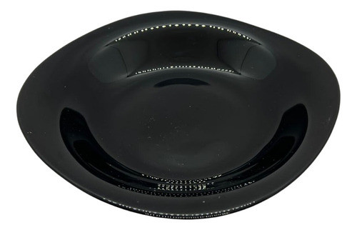 Plato Hondo Cuadrado Negro 22 Cm X6 Unidades Vidrio Templado 0