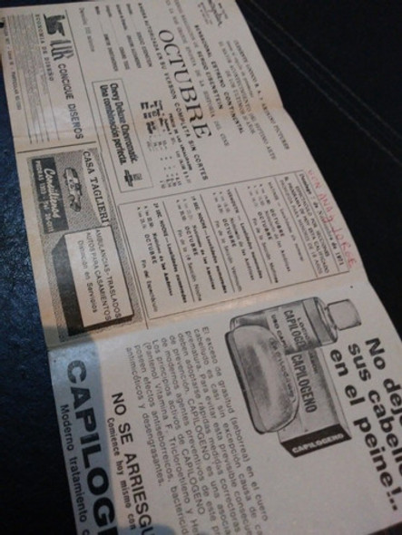 Programa Cine Teatro Metropolitan 1971 Octubre 1
