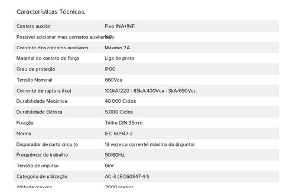 Disjuntor Motor 1-1,6a - Série 1 1
