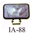 Faro Iodo Auxiliar Rectangular Con Tapa Metálico Ámbar 1