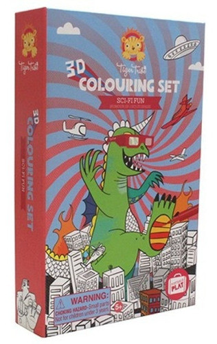 Set 3d De Colorear Ciencia Ficción Para Niños Tiger Tribe 0