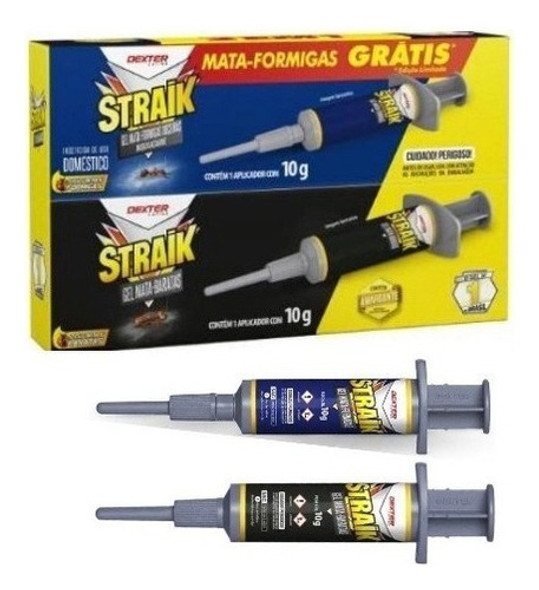 Kit 1 Mata Barata + 1 Mata Formiga Straik O Melhor Garanto! 1