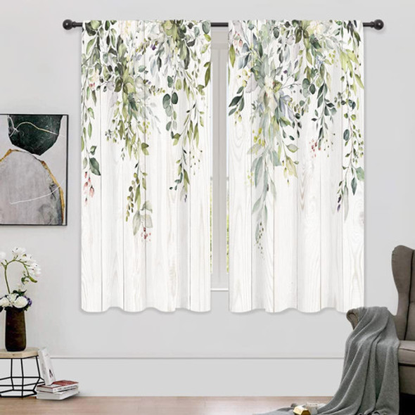 Riyidecor Cortinas De Hojas De Eucalipto Verde De 42 X 63 Pu 0