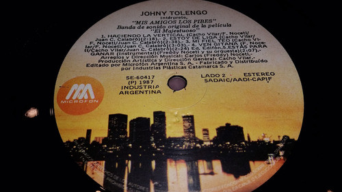 Johny Tolengo Mis Amigos Los Pibes Lp Vinilo Impecable 1987 1