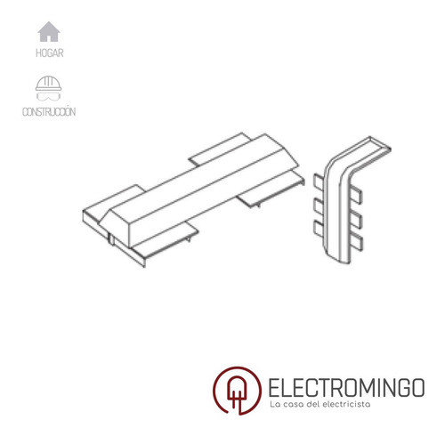 Embellecedor Union Cablecanal 100x50 Pvc Asanno Pack X 20 1