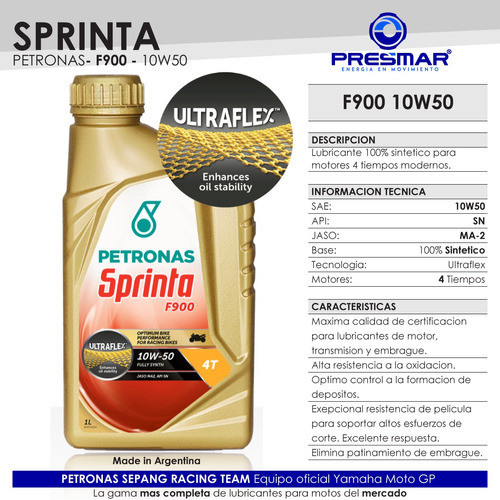 Aceite Sprinta F900 Royal Enfield Continental Gt650 10w50 4l 1
