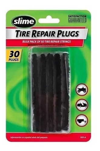 Slime 30 Tarugos  Reparación Cubierta Sin Camara Moto Auto 0