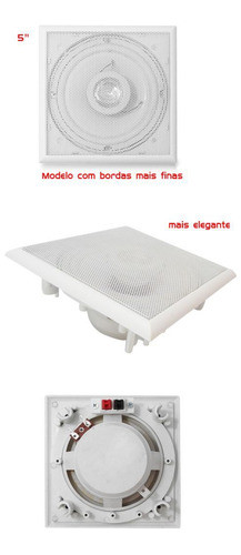 Arandela 5 Pol. Quadrada Coaxial Borda Fina Teto Gesso Sanca 1