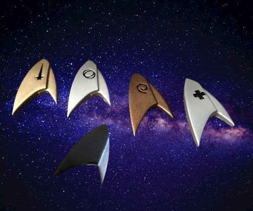 Set De 5 Insignias Metálica Viaje A Las Estrellas Discovery. 1