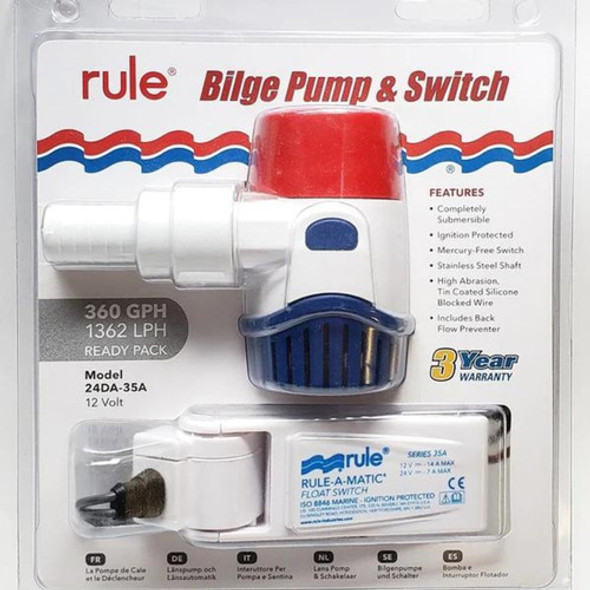 Kit Switch Y Bomba De Achique 500gph Con Flotante Automática 1
