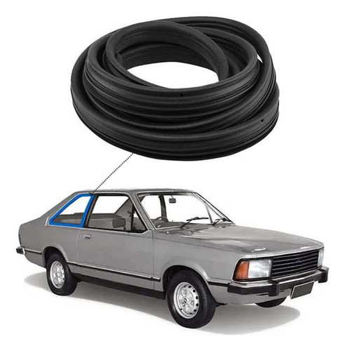 Borracha Vidro Janela Tras Dir Ford Corcel Ii 1978 A 1986 0
