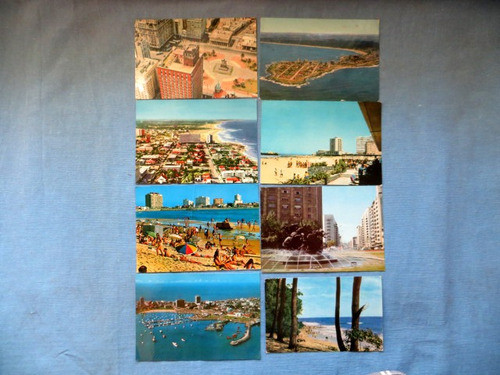 8 Tarjetas Postales Uruguay Década Del 70 0