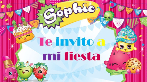 Video Tarjeta Invitación Digital- Shopkins 0