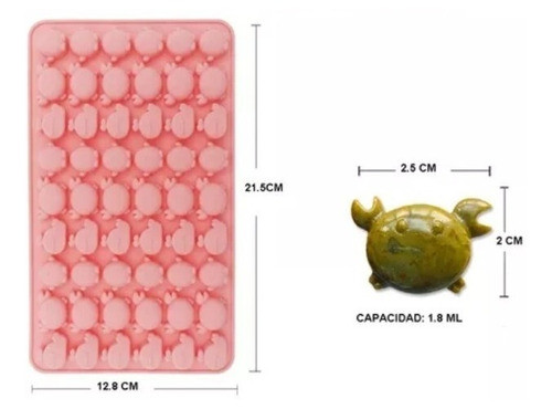 Molde De Silicona Cangrejo Especial Gomitas, Resina, Etc. 1