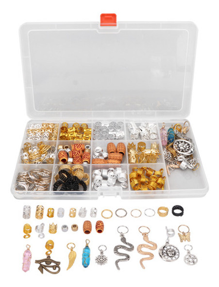 Jóias Hair Dreadlock, 200 Peças, Dreadlocks, Miçangas, Maleá 1