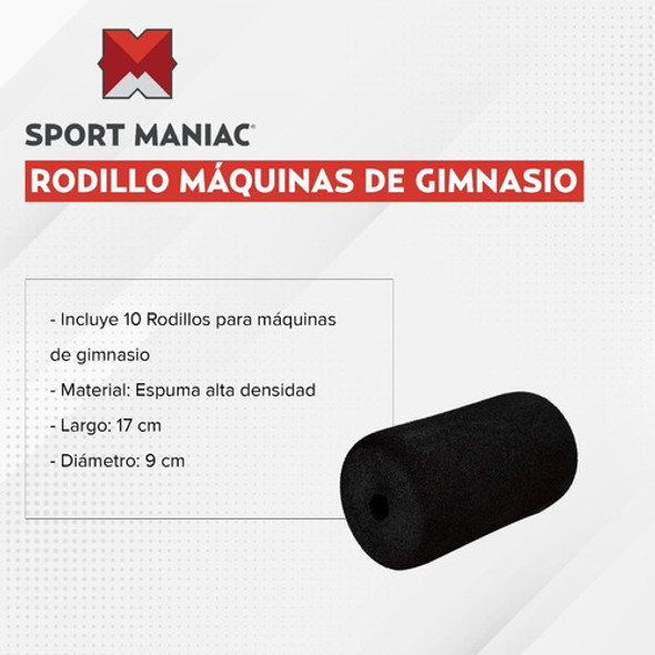 Rodillo Para Maquina Gimnasio Foam 17 Cm Importado Pack X 10 1