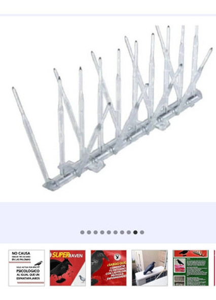 Anti Palomas Cuervo Repele + Seguridad 1m Pinches+ Katze=4x3 1