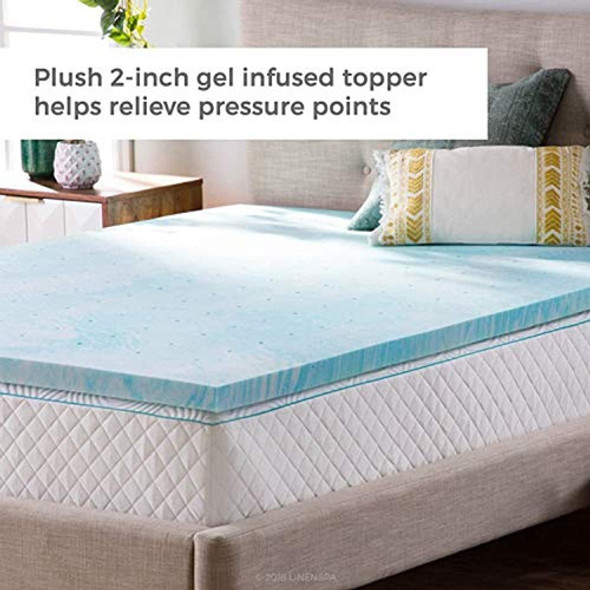 Linenspa 2 Pulgadas Gel Swirl Memory Foam Topper - Twin 1 Linenspa 2 Pulgadas Gel Swirl Memory Foam Topper - Twin 1