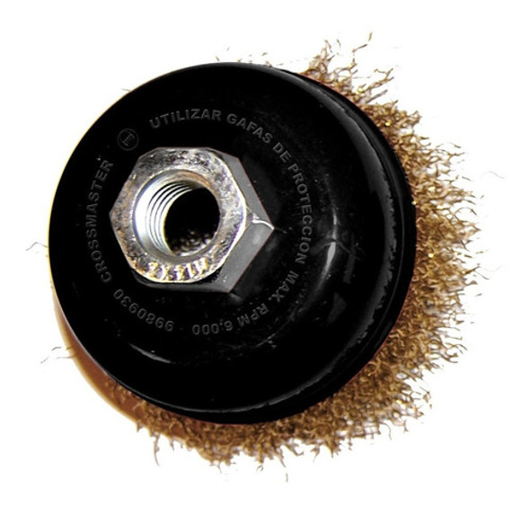 Cepillos De Copa Alambre Rizado Amoladora Crossmaster 125 Mm 0