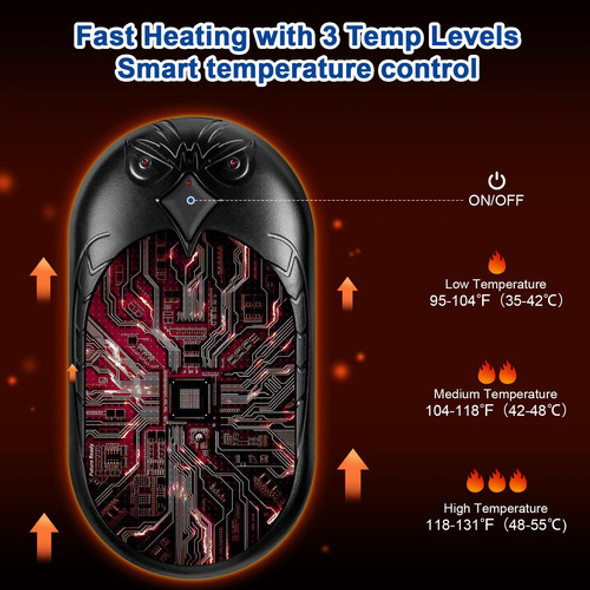 Calentadores De Manos Recargables, 6000 Mah, 20 Horas-gris 1