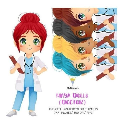 Cliparts Imagenes Png Digitales Doctora Medica M6 1