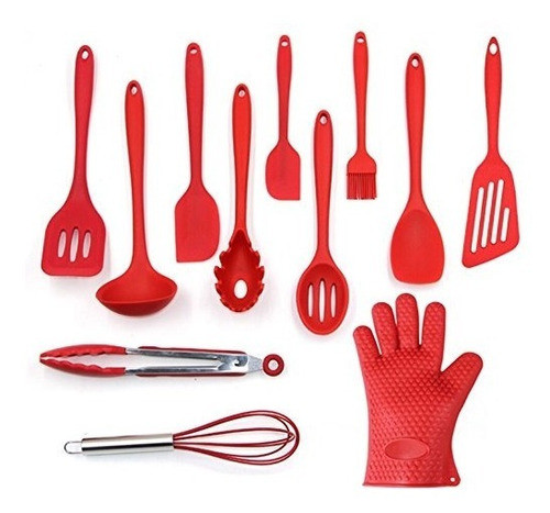 Set De Utensilios, 12 Piezas De Silicona Completa Para Horne 0