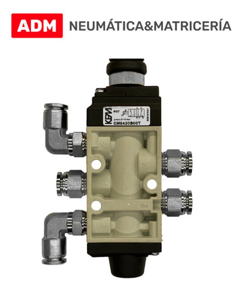 Conector Codo Acero Inoxidable 316 Neumatico 1/8 - 6mm 1u 1
