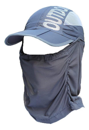 Gorra Sol Malla Béisbol Ciclismo Gris Mujer Con Solapa Pesca 0