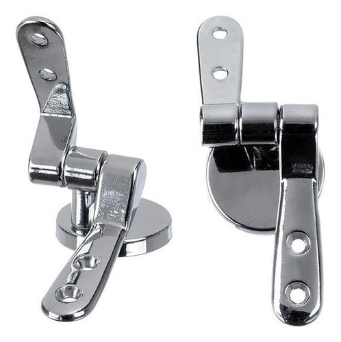 Juego Bisagra P/tapa Inodoro Bronce Cromado Set - Ynter Indu 0