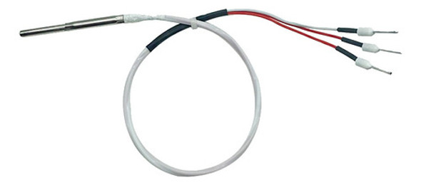 Termopar Pt100 3 Fios H.6x300mm Cabo Silicone 1000mm 0