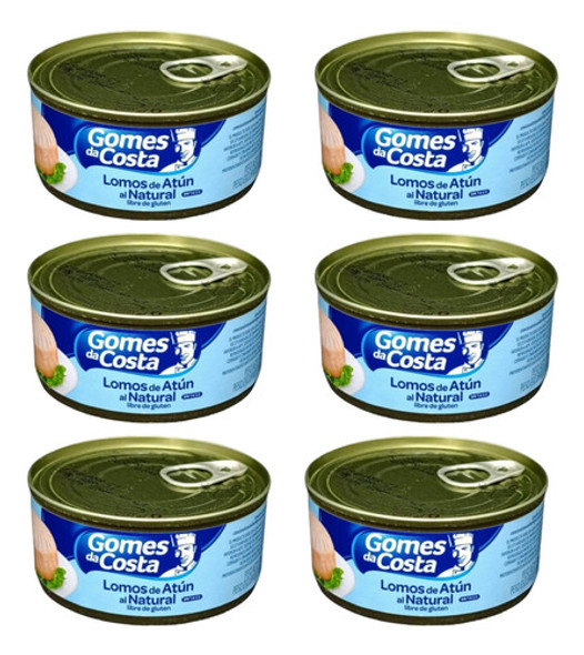 Atun Gomes Da Costa Al Natural Lomitos Lomo 170 Grs X6 0