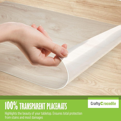 Manteles Individuales De Plástico Transparente Set De 6 - Pr 1