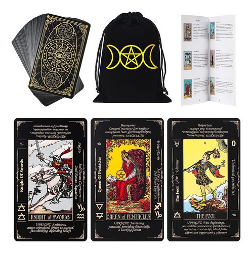 Baraja De Tarot Clásica Con 78 Cartas Y Bolsa De Lino 0