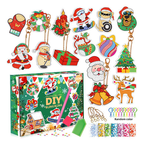 Chaveiro, Presente De Natal, Chaveiro, 15 Peças, 5d, Árvore 0