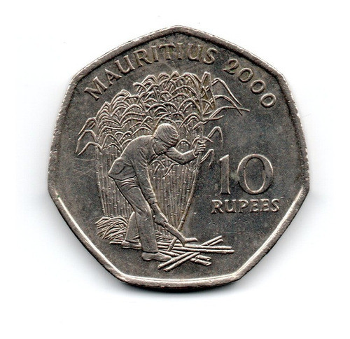 Mauricio Moneda 10 Rupias Año 2000 Km#61 0