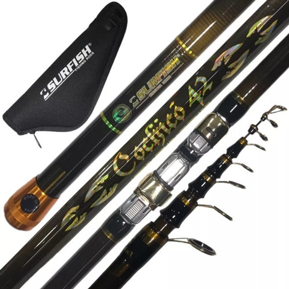 Caña Telescópica Surfish Cochico 4.20 Mts Pejerrey Grafito 1