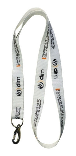 Llavero Cinta Colgante Lanyard Blanca Personalizada X Unidad 0