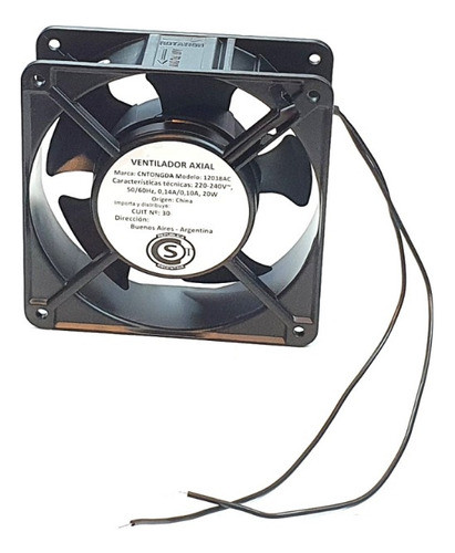 Forzador Cooler Axial 220 V 12x12x39 Cm 20w 0