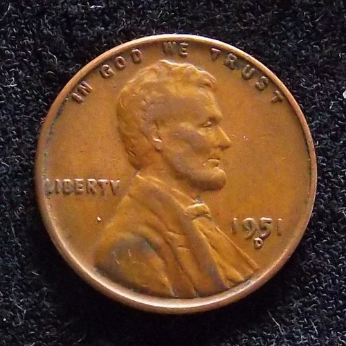 Estados Unidos 1 Cent 1951 D Muy Bueno Km 132 0