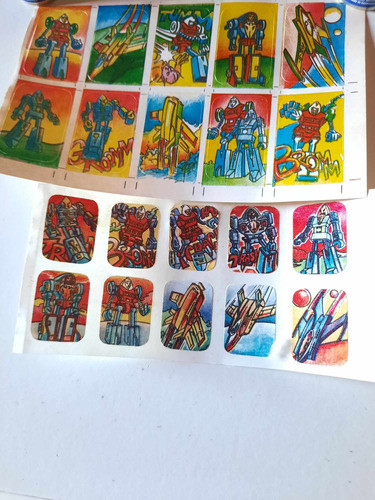 Planchas Stickers Gobots Vintage Retro 0
