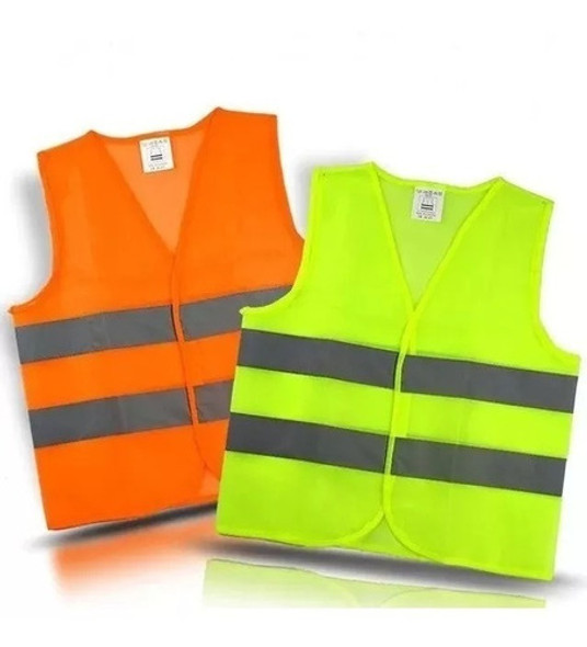 Chaleco Reflectivo Fluo Reglamentario Seguridad Auto Moto 0
