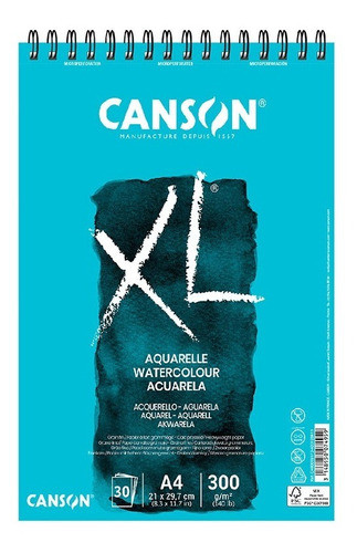 Block Acuarela Canson Xl 300 Gr A4 0