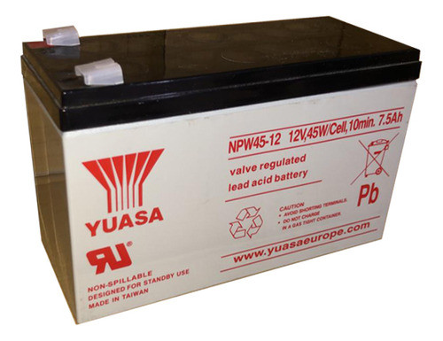 Bateria De Gel Yuasa Nnp W45-12 12v 7.5ah Para Alarmas Ups . 0