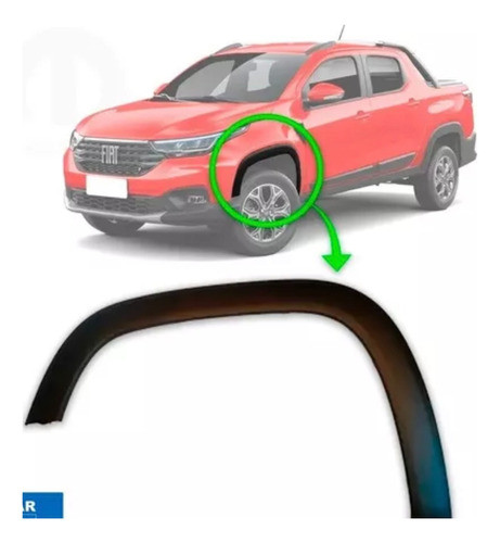 Moldura Guardabarro Delantero Izq Fiat Strada Freedom Origin 1