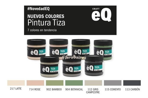 4 Potes De Pintura A La Tiza Eq Arte 200cc 0