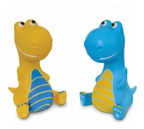 Cofrinho Dino Azul E Amarelo Kit Guarda Moedas Adijomar Nf-e 0