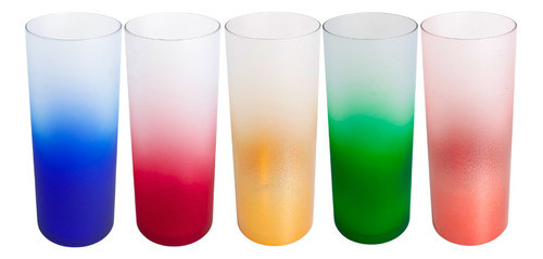 20  Copos Long Drink Degradê Acrílico 330 Ml 1